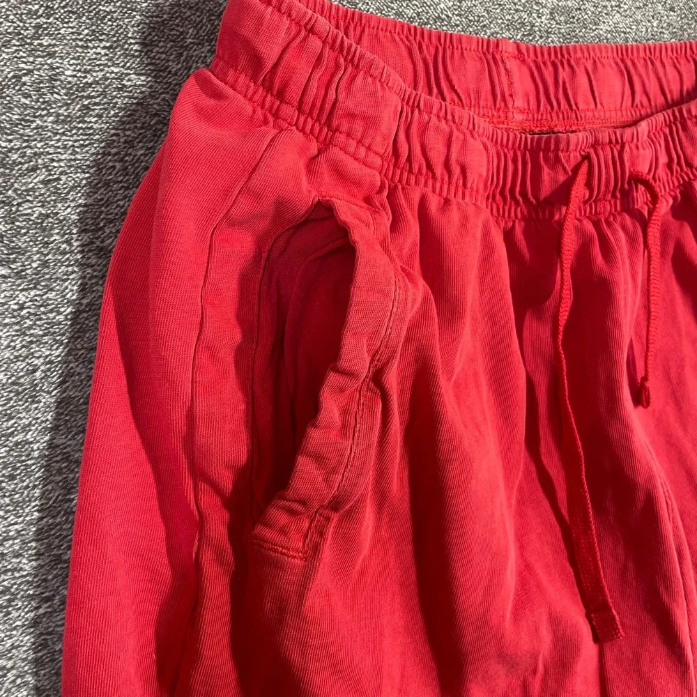 Nike Shorts Mens S Sportswear Jersey Red Cotton Drawstring Pockets